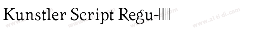 Kunstler Script Regu字体转换